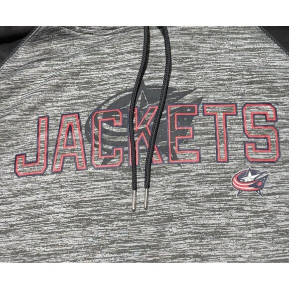 NWT Men’s NHL Columbus Blue Jackets Hoodie Sweatshirt Small Grey - Picture 2 of 7